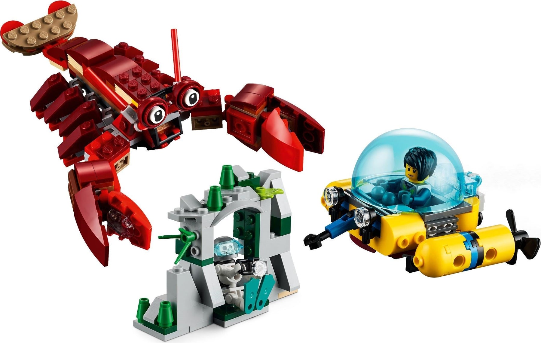 LEGO 31130 Sunken Treasure Mission: Submarine, Octopus & More! - SuperSaverAU - view 6