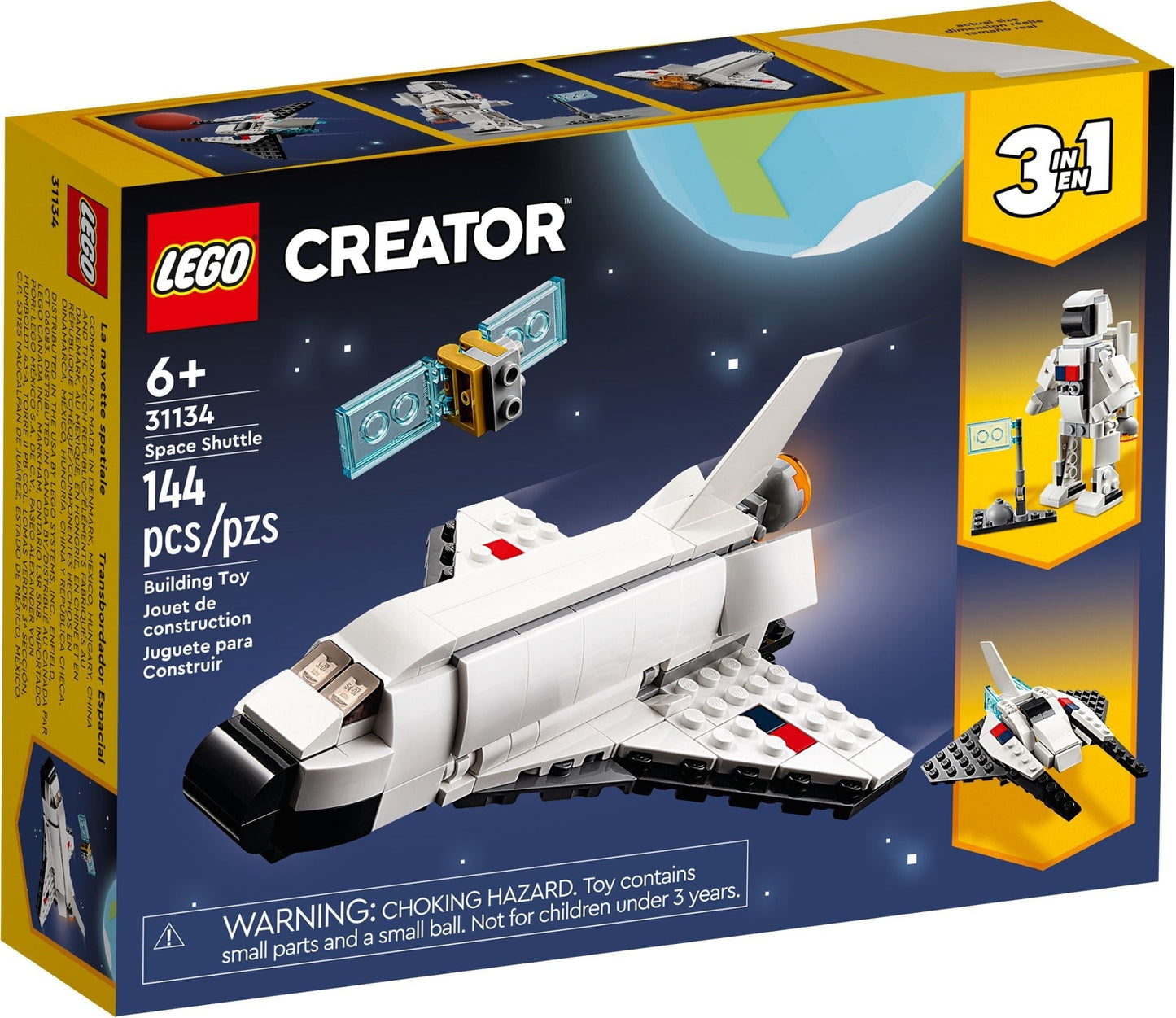 LEGO Creator 3-in-1 Series 31134 Space Shuttle- Auzzi Store