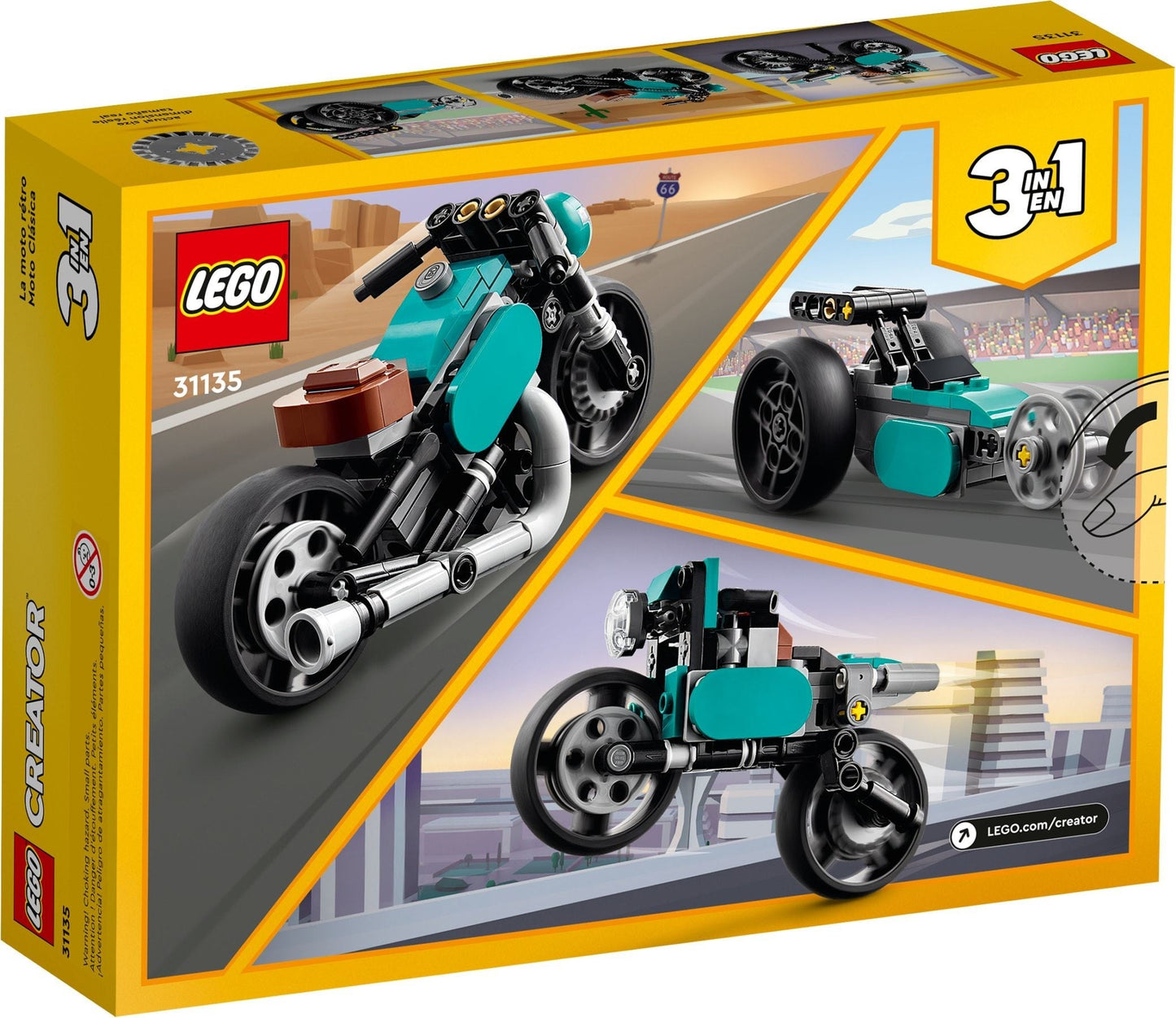 LEGO Creator 3-in-1 Series 31135 Vintage Motorcycle- Auzzi Store