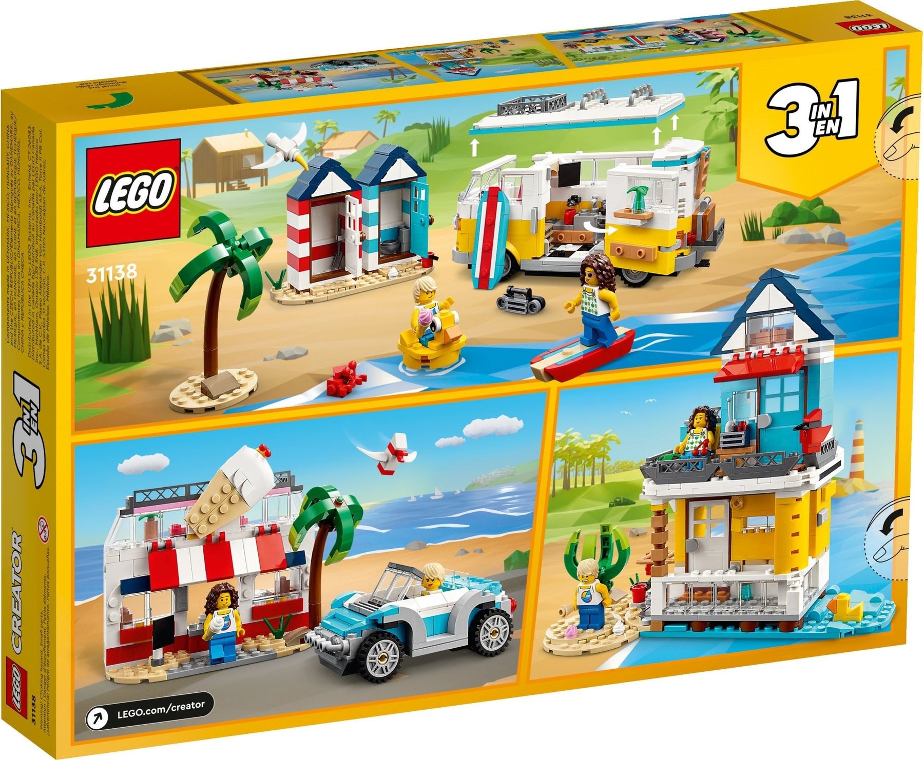 LEGO Creator 31138 3-in-1 Beach Camper Van - SuperSaverAU - view 7