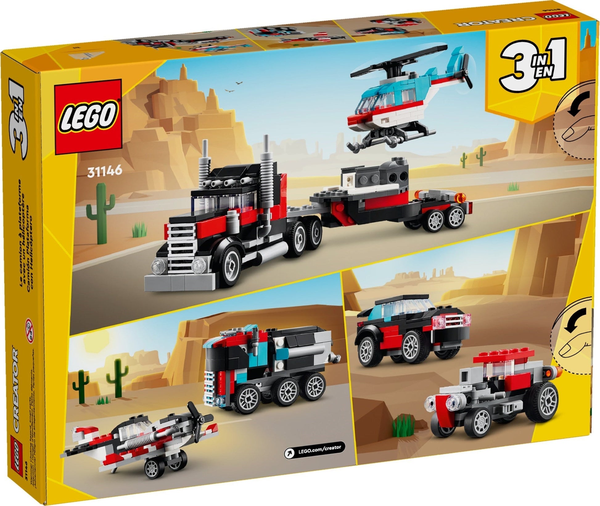LEGO LEGO Creator Series 31146 Flatbed Truck with Helicopter- Auzzi Store