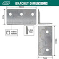 Carinya 75 x 75 x 150 x 4mm Galvanised Steel Reinforcing Angle Bracket