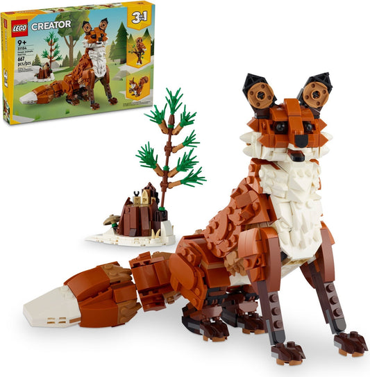 LEGO Creator 3in1 Forest Animals: Red Fox 31154 Toy to Owl Figure to Squirrel Mo- Auzzi Store