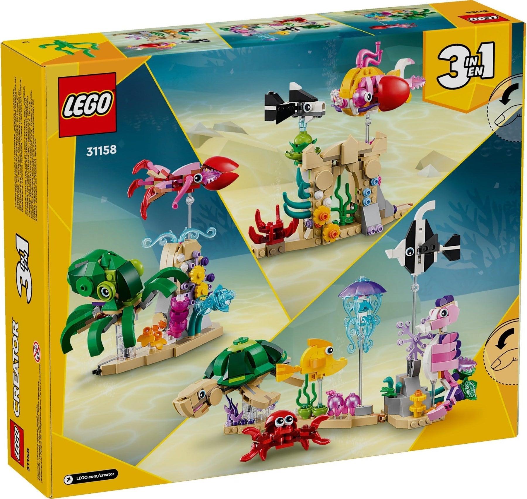 LEGO 31158 Creator 3-in-1 Sea Animals - SuperSaverAU - view 2