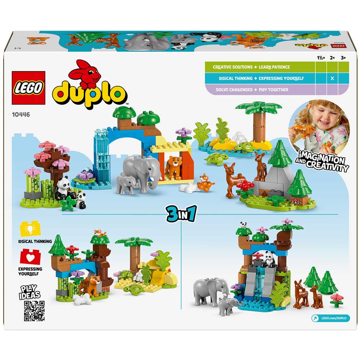 LEGO DUPLO Town 3 In 1 Wild Animal Families 10446