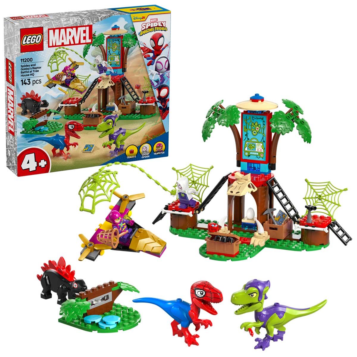 LEGO Marvel Spidey And Gobby’s Raptor Battle At Tree House HQ 11200 - SuperSaverAU - view 2
