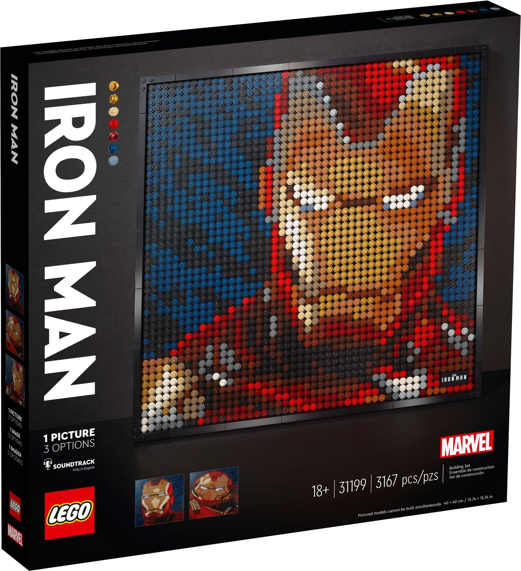 LEGO 31199 Iron Man Art Set: Build 3 Iconic Suits - SuperSaverAU - view 1