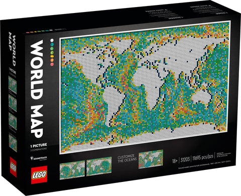 LEGO 31203 World Map - Largest LEGO Set Ever! - SuperSaverAU - view 1