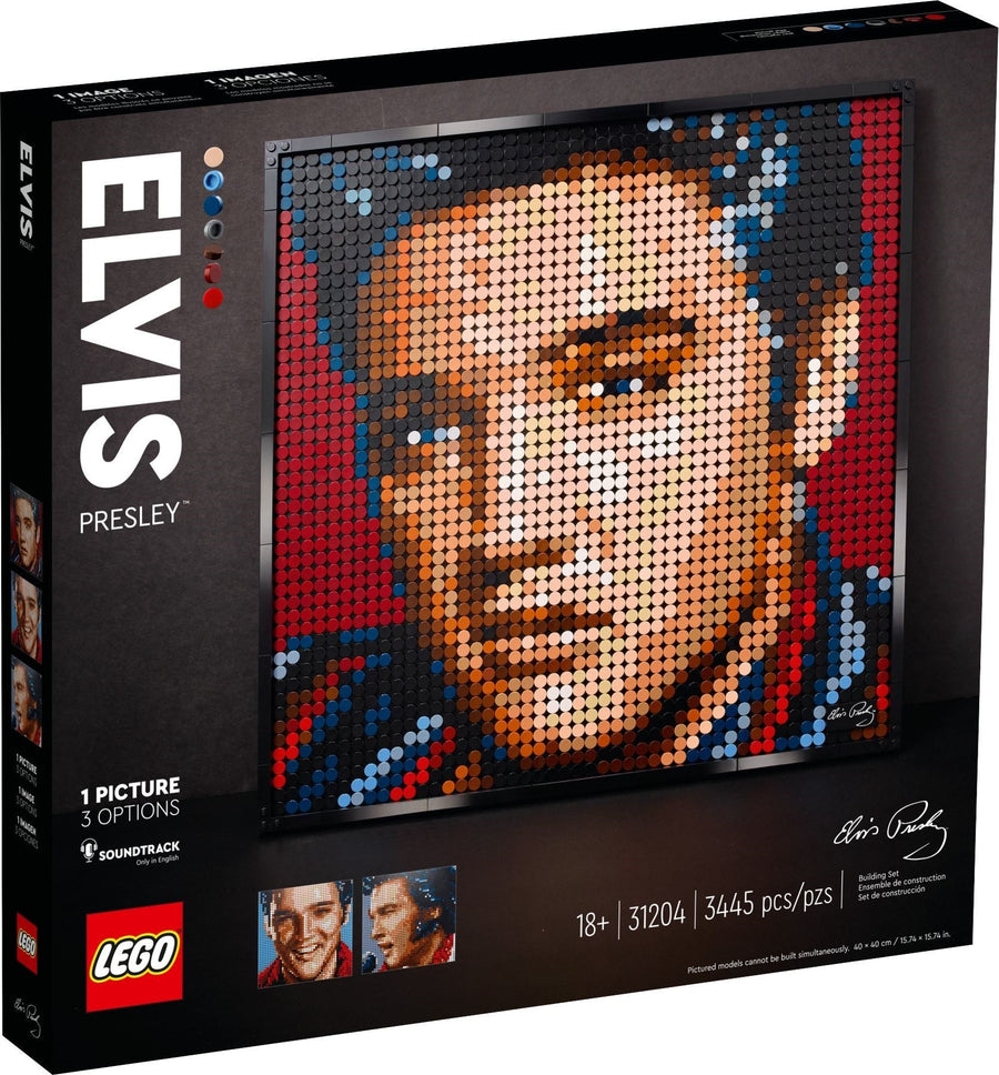 LEGO 31204 Elvis Presley “The King” Portrait - Buildable Wall Art - SuperSaverAU - view 1