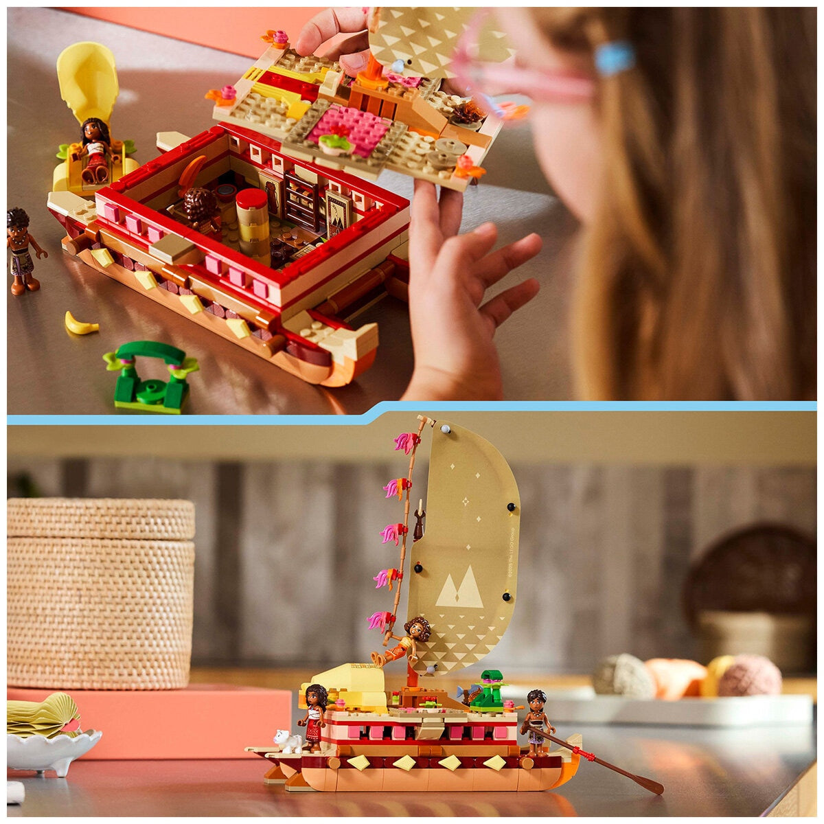 LEGO Disney Moana’s Adventure Canoe Fantasy Toy Model Kit 43270 - SuperSaverAU - view 8