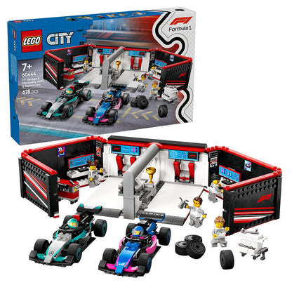 LEGO City F1 Garage & Mercedes-AMG And Alpine Cars Toy Playset 60444