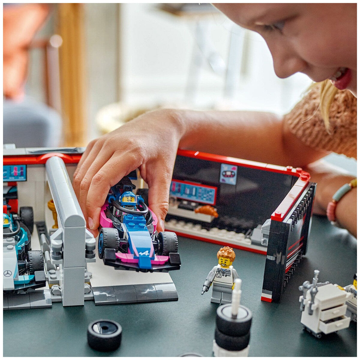 LEGO City F1 Garage & Mercedes-AMG And Alpine Cars Toy Playset 60444