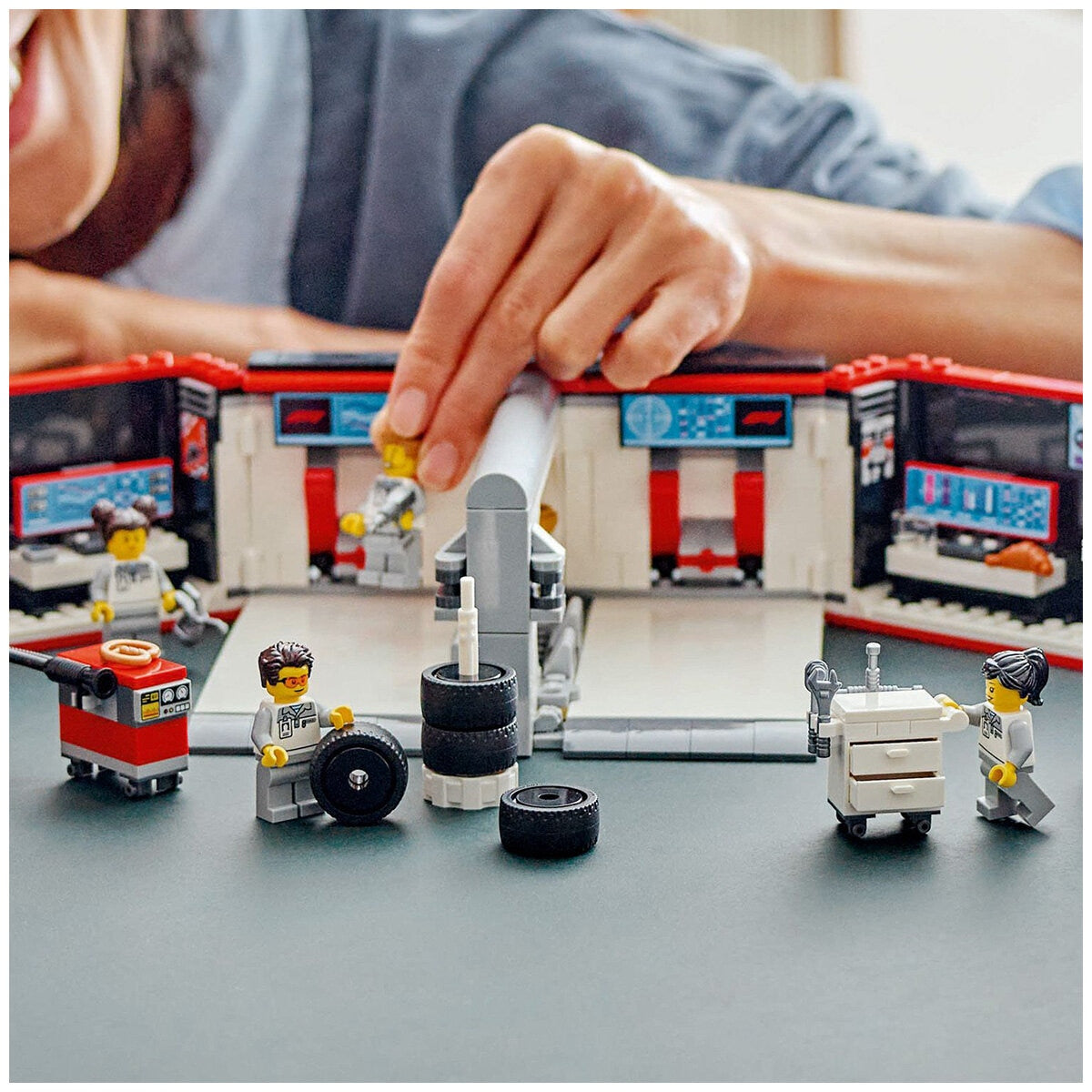 LEGO City F1 Garage & Mercedes-AMG And Alpine Cars Toy Playset 60444