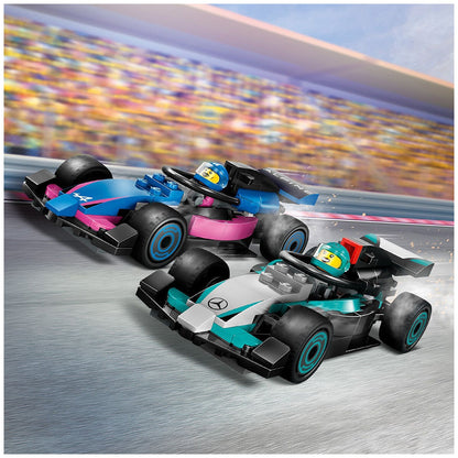 LEGO City F1 Garage & Mercedes-AMG And Alpine Cars Toy Playset 60444