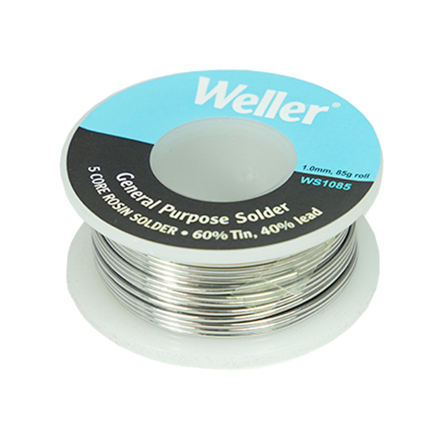 Weller 1.0mm 60/40 85g Rosin Core Solder