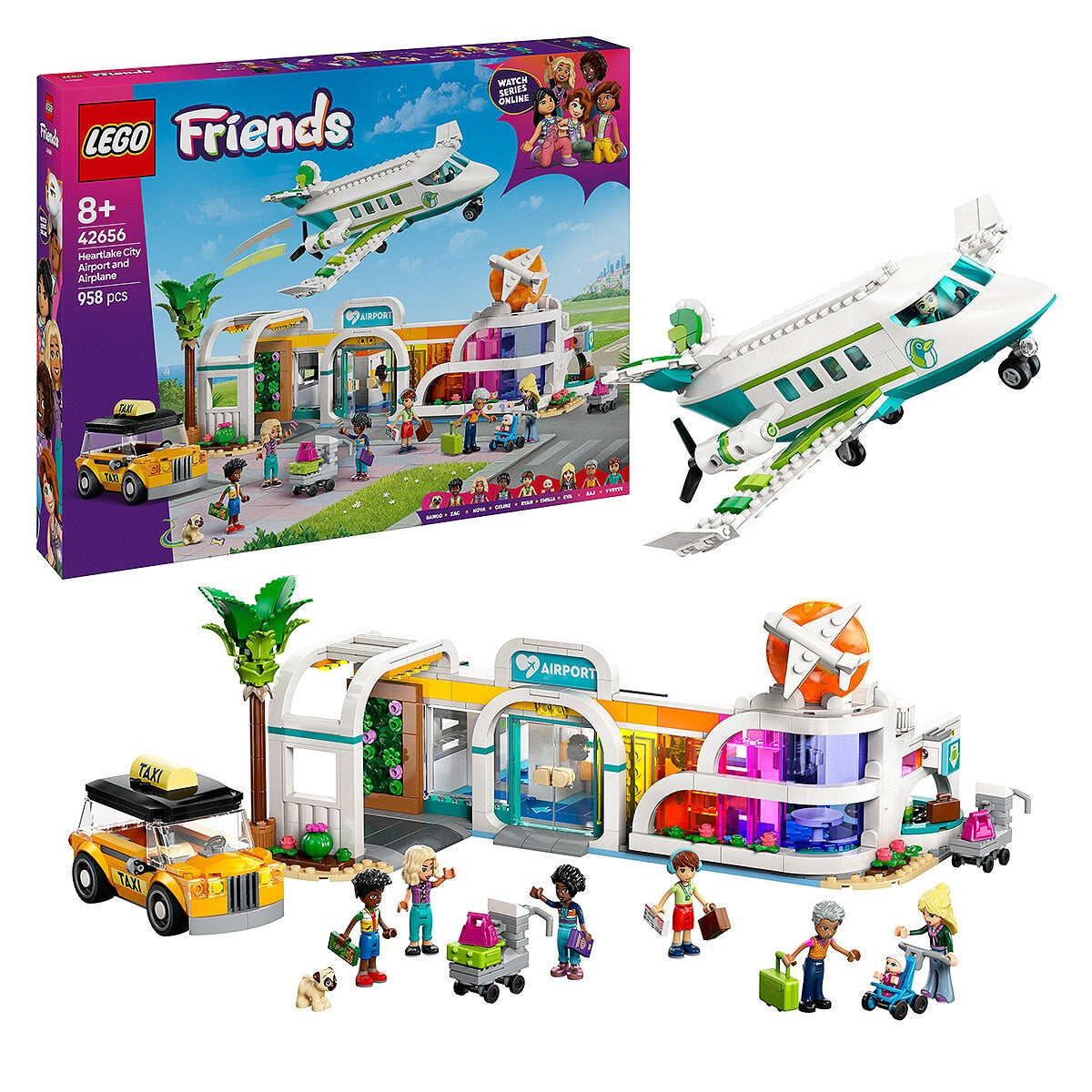 LEGO Friends Heartlake City Airport and Airplane Building Kit Playset 42656 - SuperSaverAU - view 1