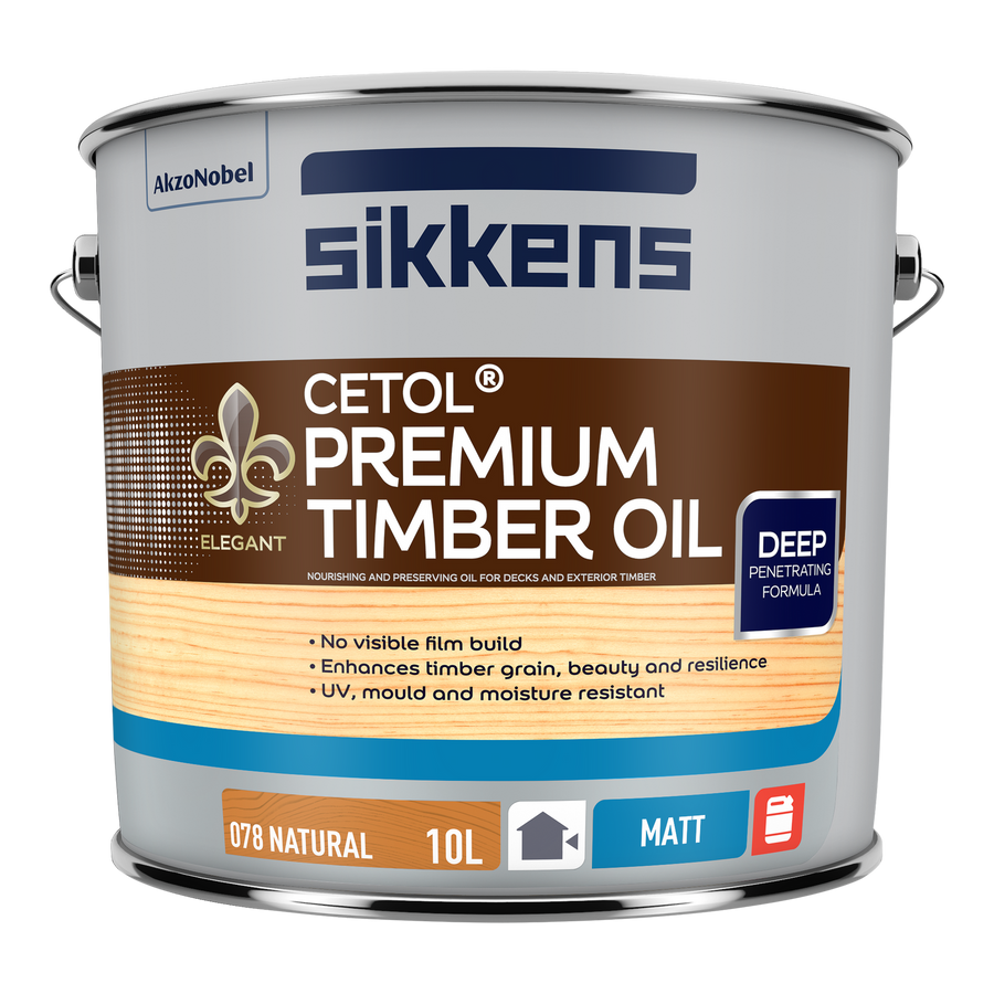 Sikkens 10L Natural Cetol Premium Timber Oil - Outdoor Penetrating Oil