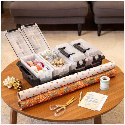 Greenmade Store All Multipurpose Storage Container 4 Pack - Clear, Stackable, Durable & Eco-Friendly