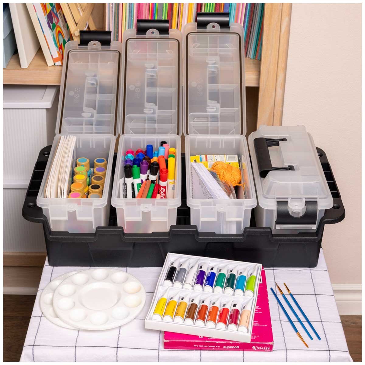 Greenmade Store All Multipurpose Storage Container 4 Pack - Clear, Stackable, Durable & Eco-Friendly