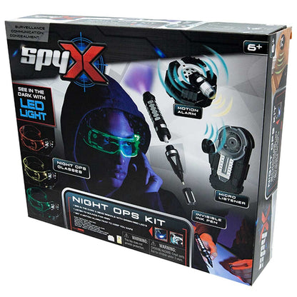 SpyX Night Ops Kit - Stealth Goggles, Motion Alarm, Voice Disguiser, LED Micro Listener
