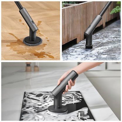 HOTO Cordless Spin Scrubber | Rechargeable | 300 RPM | 3 Replaceable Brush Heads