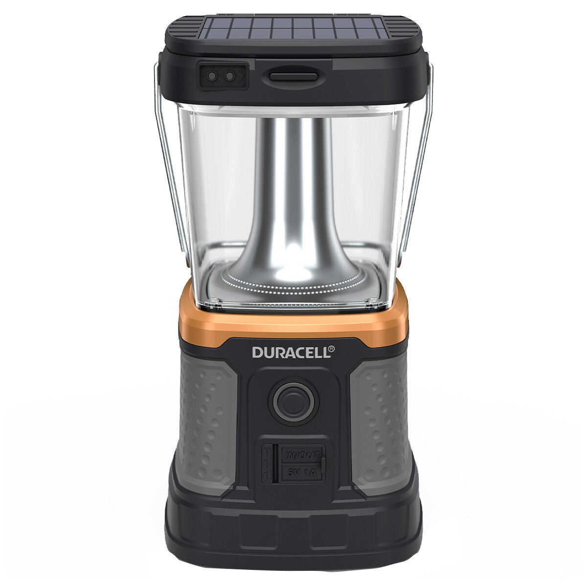 Duracell 3000 Lumen Rechargeable Lantern | Solar & Qi Charging | 50-Day Runtime | IPX4 Weather Resistant