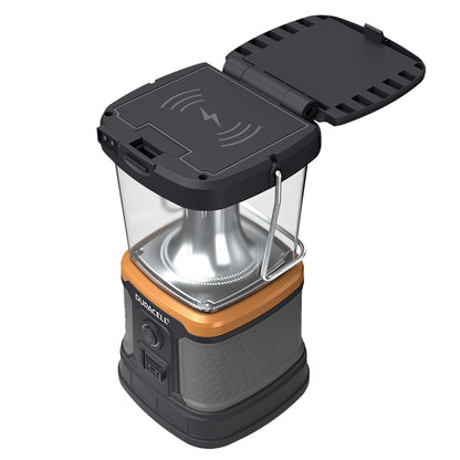Duracell 3000 Lumen Rechargeable Lantern | Solar & Qi Charging | 50-Day Runtime | IPX4 Weather Resistant