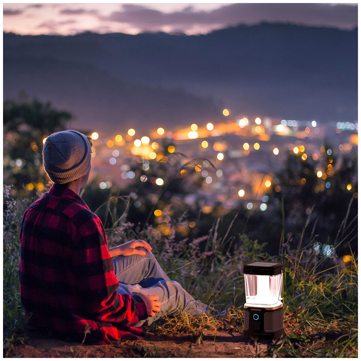 Duracell 3000 Lumen Rechargeable Lantern | Solar & Qi Charging | 50-Day Runtime | IPX4 Weather Resistant