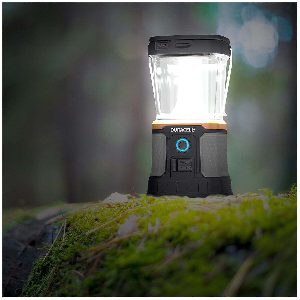 Duracell 3000 Lumen Rechargeable Lantern | Solar & Qi Charging | 50-Day Runtime | IPX4 Weather Resistant