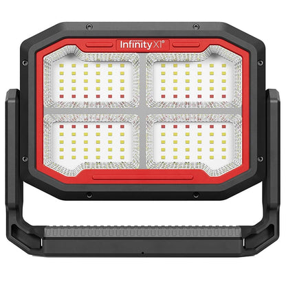 Infinity X1 Dual Powered Solar Work Light 3000 Lumen with Adjustable Kelvin Settings, Dual Charging, Magnet Handle, and Foldable Hook