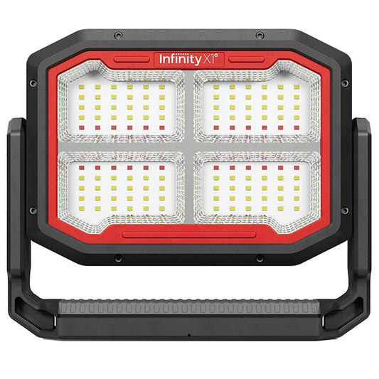 Infinity X1 Dual Powered Solar Work Light 3000 Lumen with Adjustable Kelvin Settings, Dual Charging, Magnet Handle, and Foldable Hook