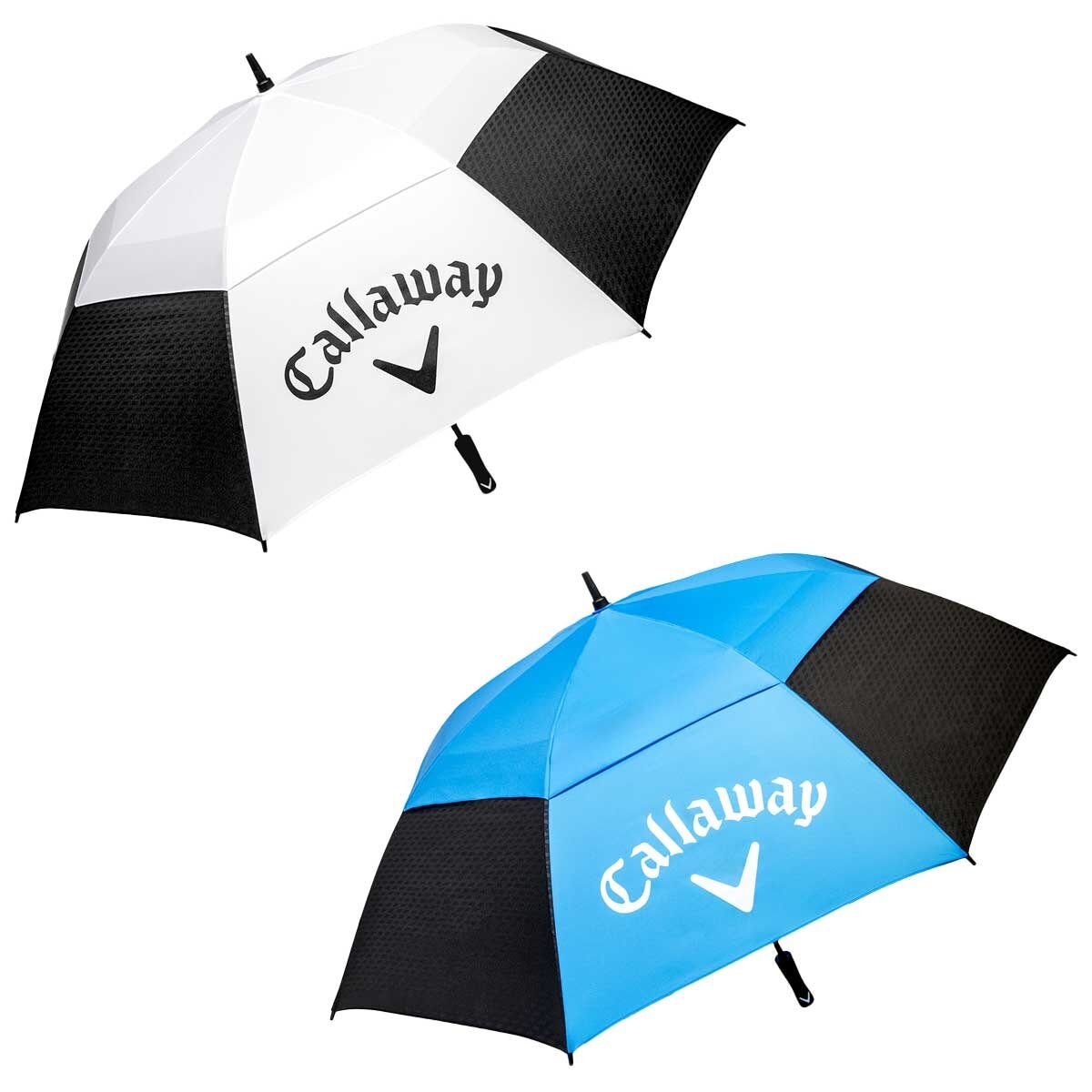 Callaway 62 Auto Open Vented Golf Umbrella 2 Pack - Nanoskin Water Repellence, UPF50+, Double Canopy
