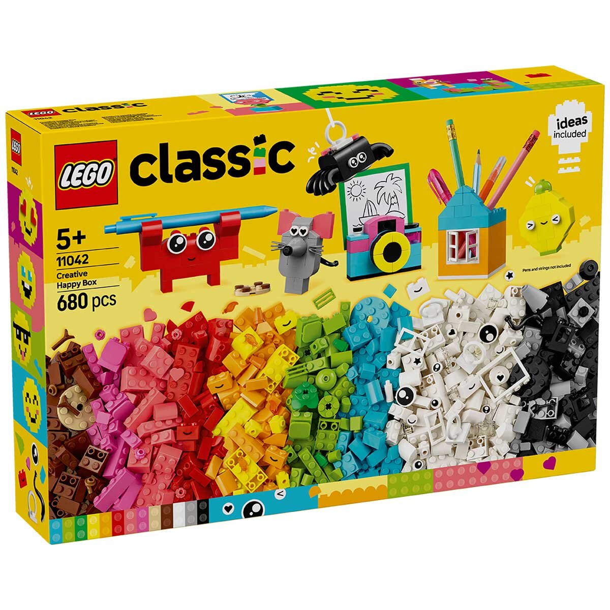 LEGO Classic Creative Happy Box Colourful Building Bricks Toy 11042 - SuperSaverAU - view 9
