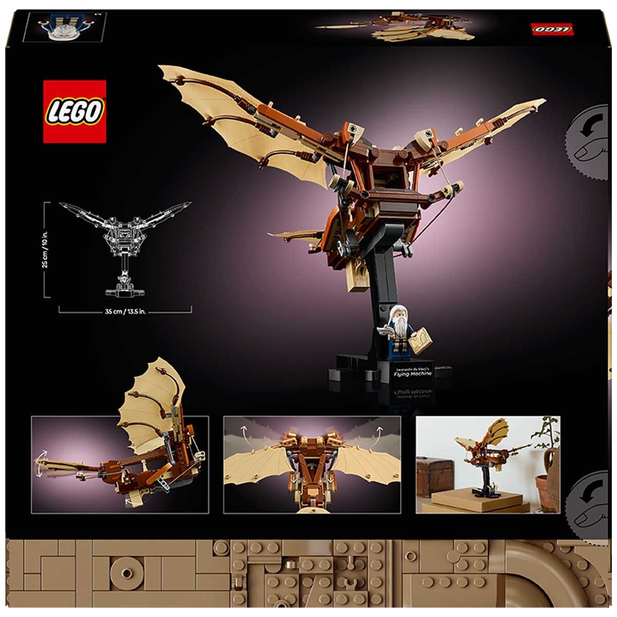 LEGO Icons Leonardo da Vinci’s Flying Machine Desk Decor Set for Adults 10363 - SuperSaverAU - view 10