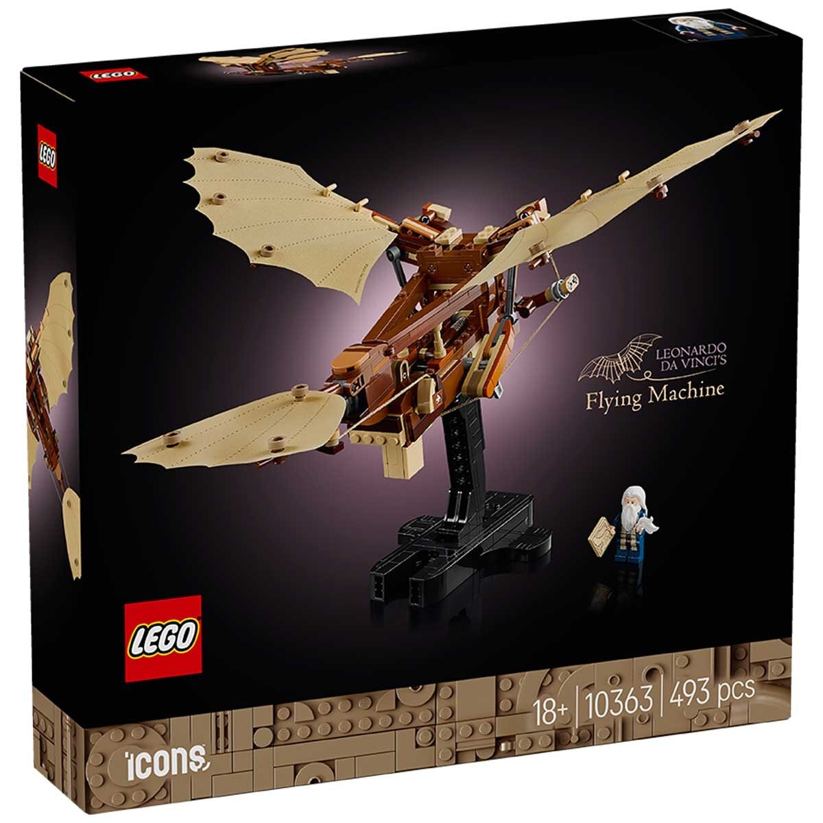 LEGO Icons Leonardo da Vinci’s Flying Machine Desk Decor Set for Adults 10363 - SuperSaverAU - view 9