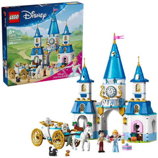 LEGO Disney Princess Cinderella’s Castle And Horse Carriage Building Set 43275