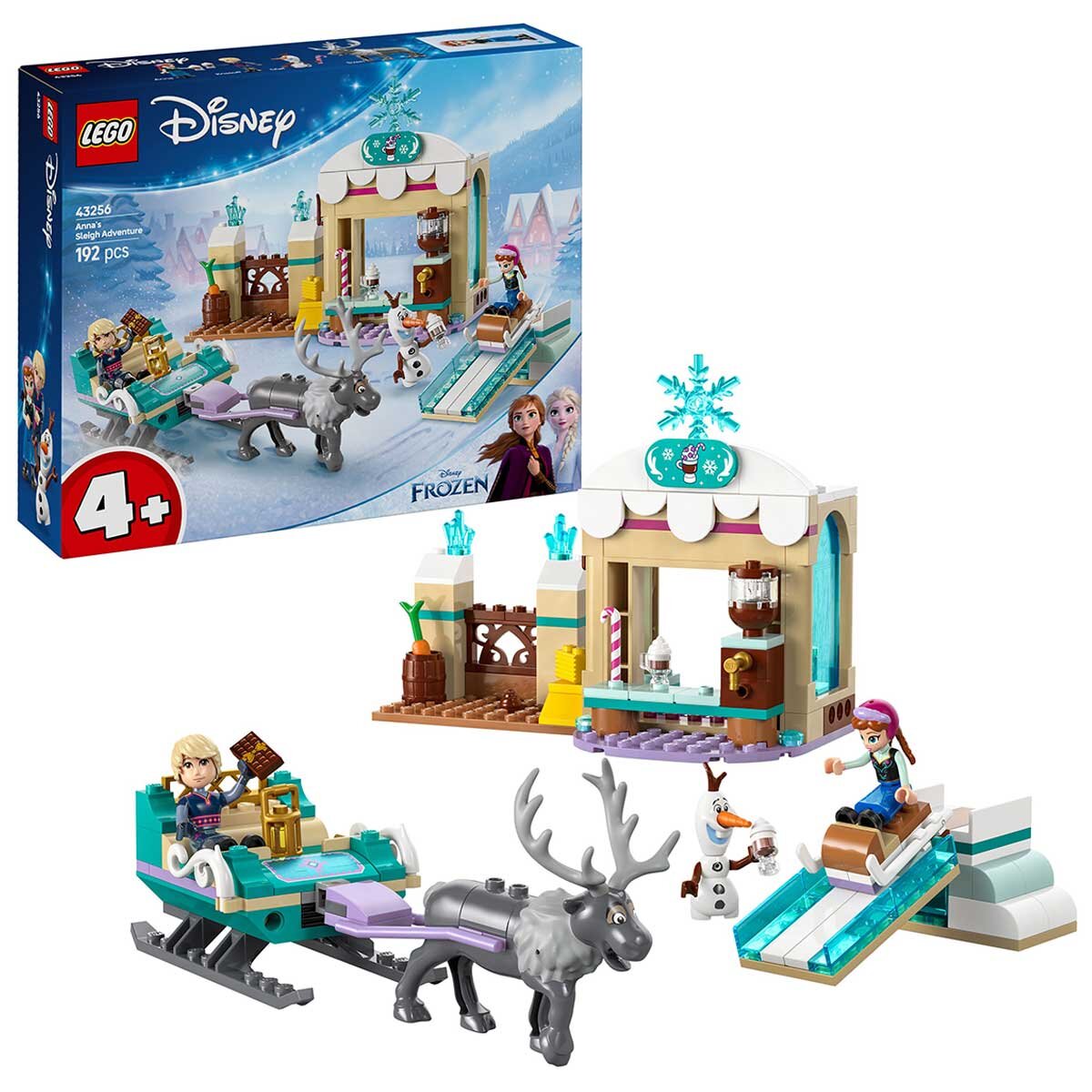 LEGO Disney Frozen Anna’s Sleigh Adventure Buildable Model Toy Kit 43256 - SuperSaverAU - view 1