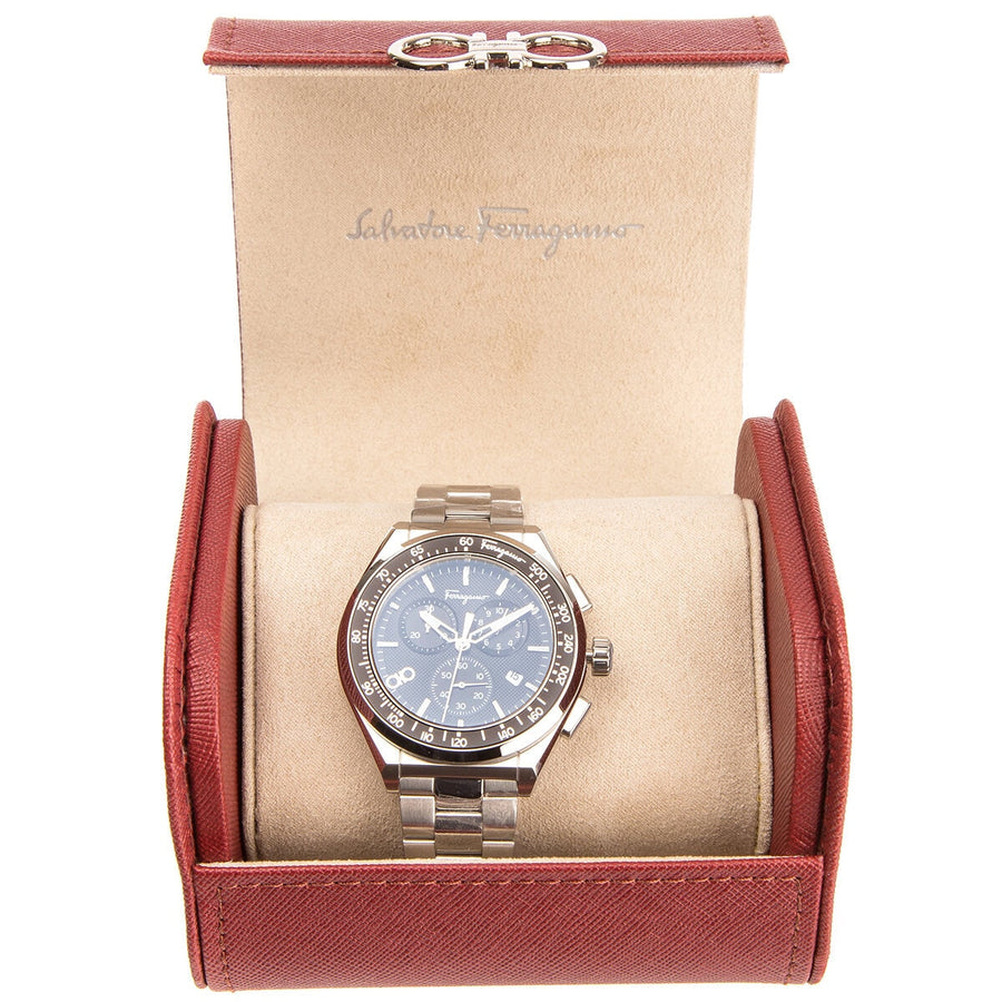 Salvatore Ferragamo 1898 Chrono Sport Guilloché Dial Men's Watch SFUI00821 - SuperSaverAU - view 1