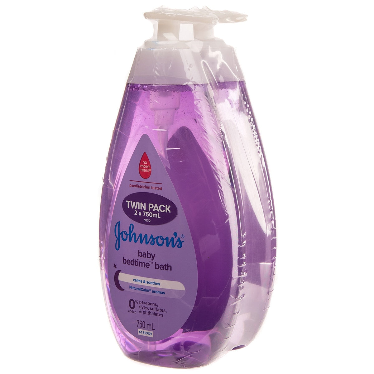 Johnson's Baby Bedtime Baby Bath 2 x 750ml - Soothing Formula with NaturalCalm Aromas - SuperSaverAU - view 5