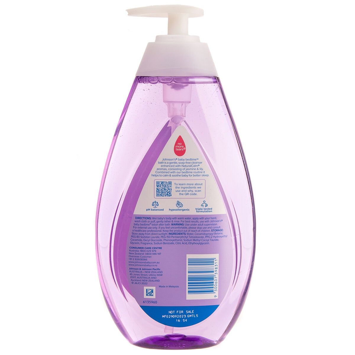Johnson's Baby Bedtime Baby Bath 2 x 750ml - Soothing Formula with NaturalCalm Aromas - SuperSaverAU - view 4