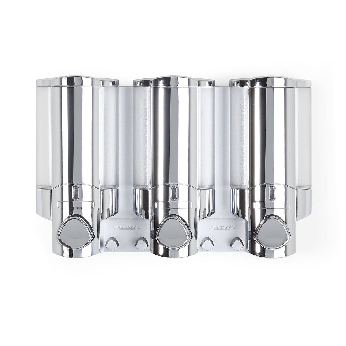 Better Living Aviva Dispenser - 3 x 325ml - Chrome - Wall-Mounted - Easy Access - SuperSaverAU - view 1
