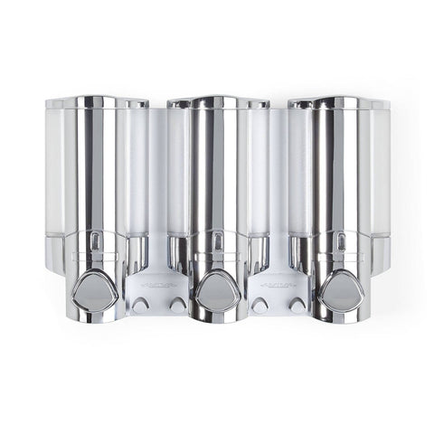 Better Living Aviva Dispenser - 3 x 325ml - Chrome - Wall-Mounted - Easy Access - SuperSaverAU - view 1