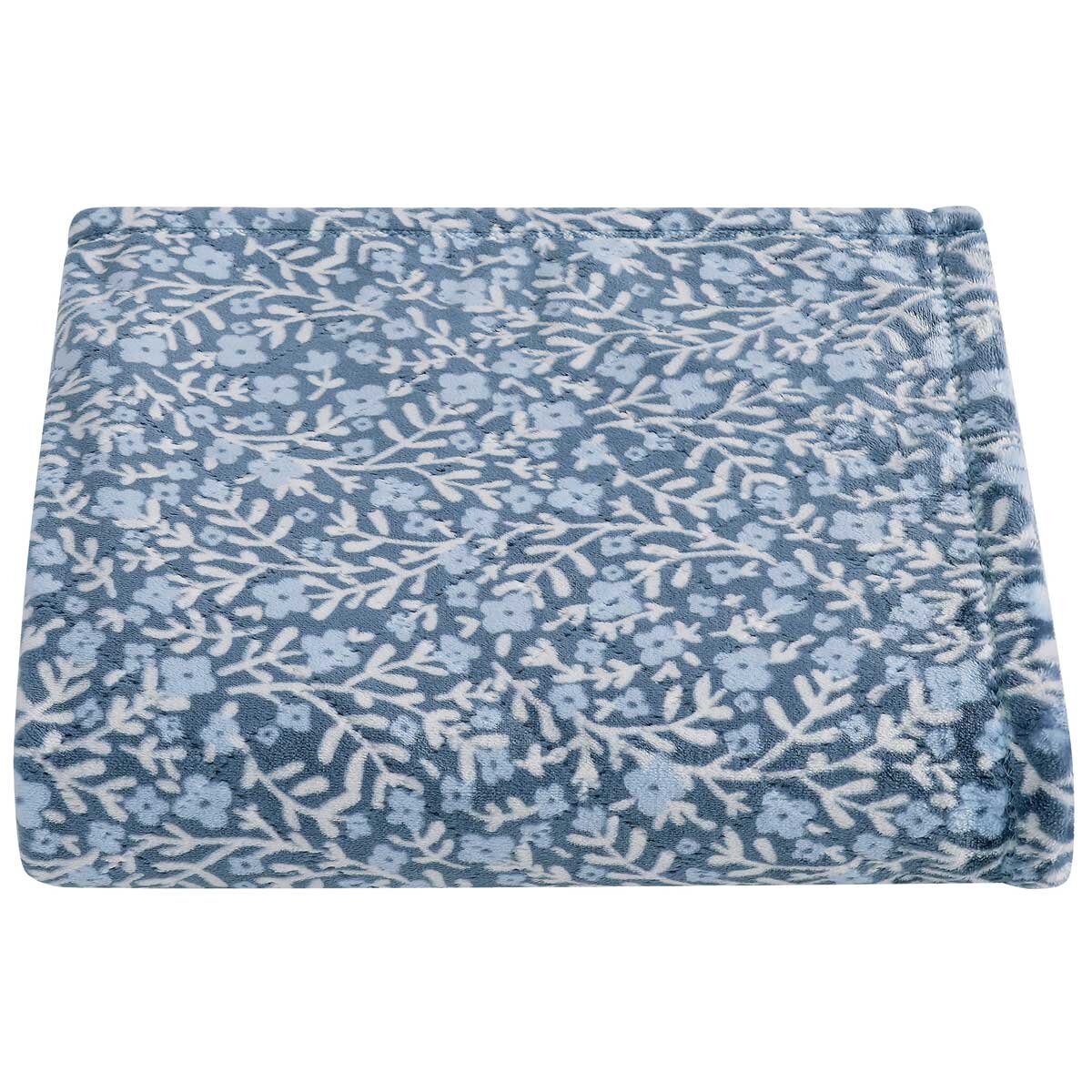 Fraiche Maison Velvet Plush Throw 152 x 177cm Ditsy Floral - SuperSaverAU - view 1