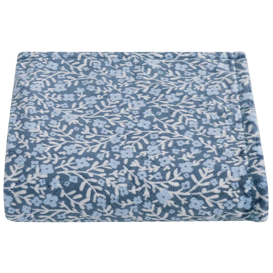 Fraiche Maison Velvet Plush Throw 152 x 177cm Ditsy Floral - SuperSaverAU - view 1