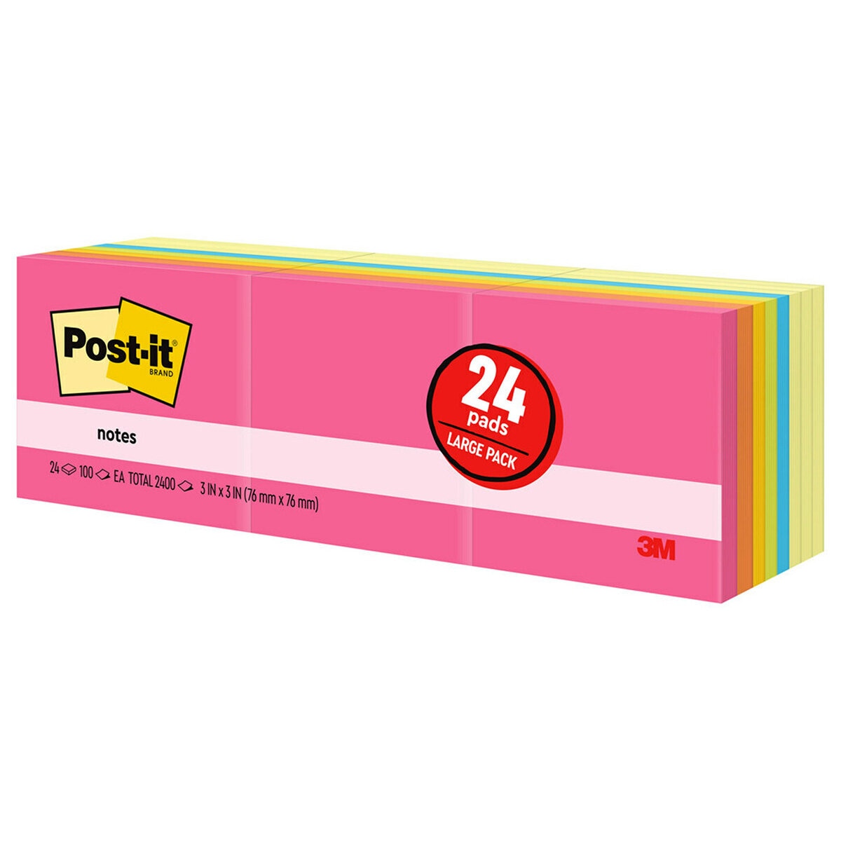 Post-it Original Notes 76 x 76 mm 2 x 24 Pack 2026-24LP - SuperSaverAU - view 2