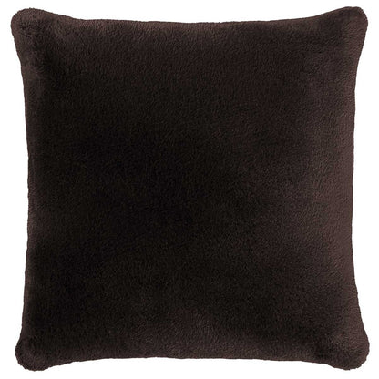 Mon Chateau Faux Fur Pillow Brown - OEKO-TEX Certified Silky Soft Faux Fur, No Fibre Shedding, Super Soft Hand Feel