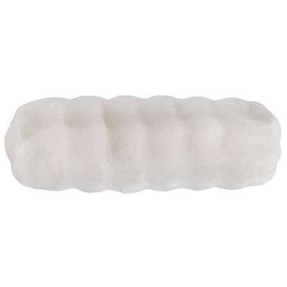 Mon Chateau Ivory Faux Fur Pillow - OEKO-TEX Certified, Silky Soft, No Fibre Shedding