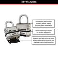 Master Lock Combination Padlock - 57mm - Stainless Steel - Resettable - SuperSaverAU - view 4