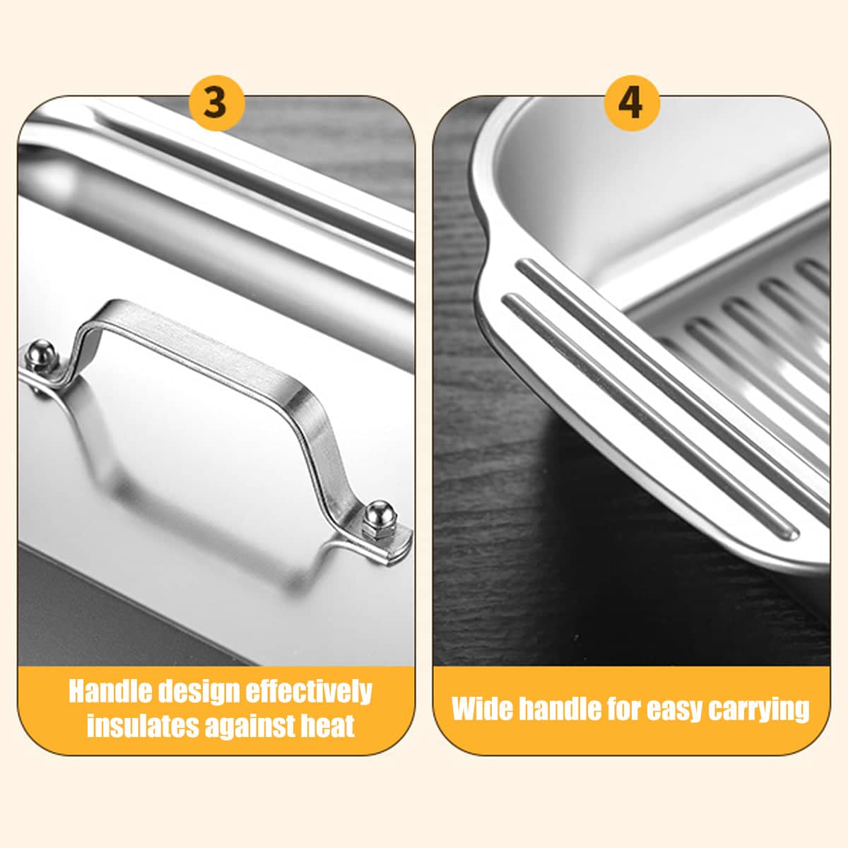 316 Stainless Steel Fish Grilling Tray with Lid, 41 x 25 x 7.5 cm - view 5