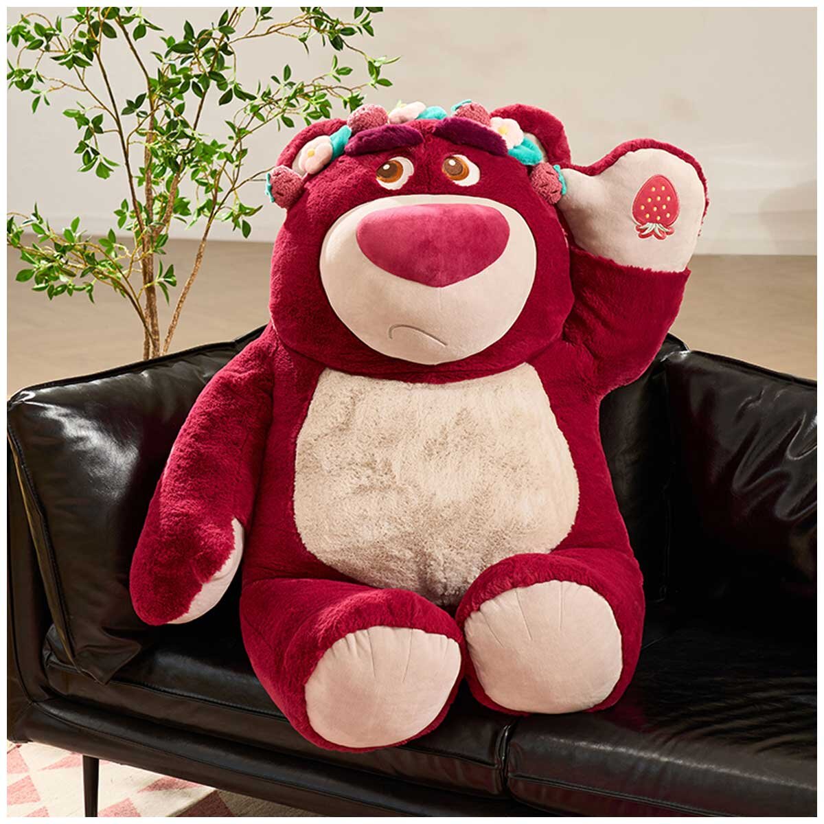 Disney Lotso 80cm Plush Toy with Detachable Strawberry-Scented Blanket - SuperSaverAU - view 5